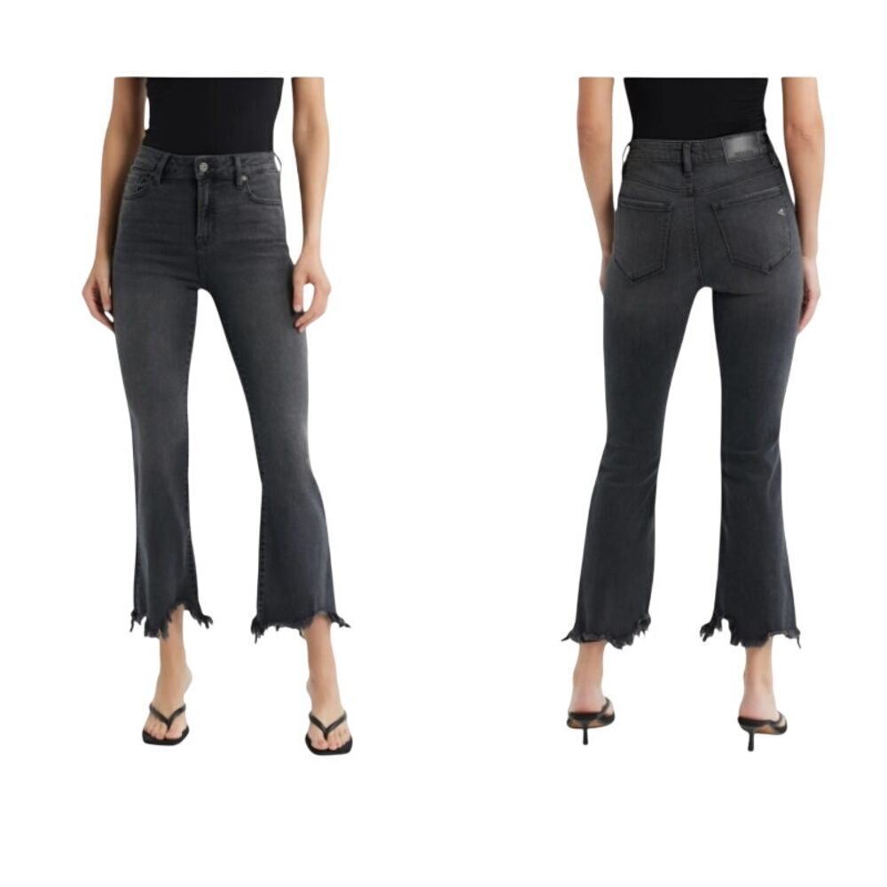 HIDDEN JEANS Fray Hem Crop Flare Jeans Hidden Jeans Size 27
